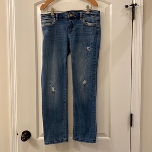 WHBM Straight leg crop jean